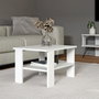 Hanah Home Duama - Mesa de centro blanca